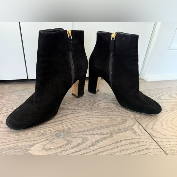 LK Bennett Black Suede Heeled Boots - Picture 4 of 6